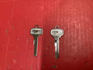 1965-1966 Mustang Pony Keys Blanks with Pony Logo on Head of Key